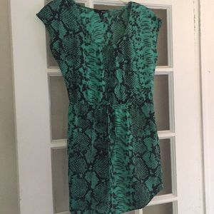 Aqua Emerald green snakeskin dress